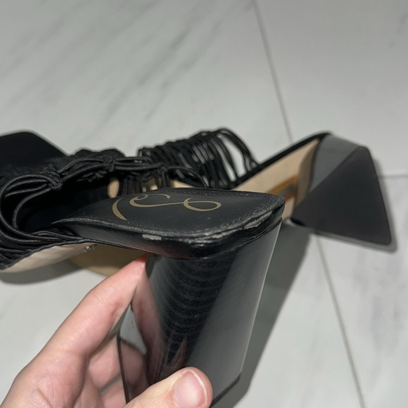 Sam Edelman Black Laurette Block Heel Sandals - Size 8 - Picture 17 of 17